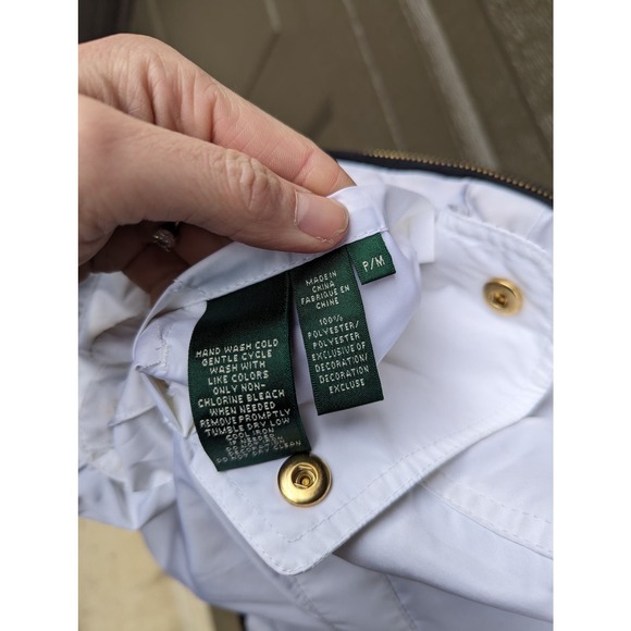 VINTAGE Lauren Ralph Lauren Reversible Embroidered Crest Zipper Vest, RARE - Picture 10 of 10